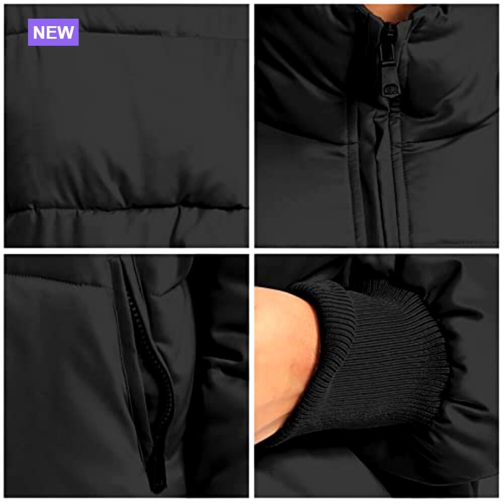 Quilted Down Puffer Jacket, Polyester Windproof W… - image 6